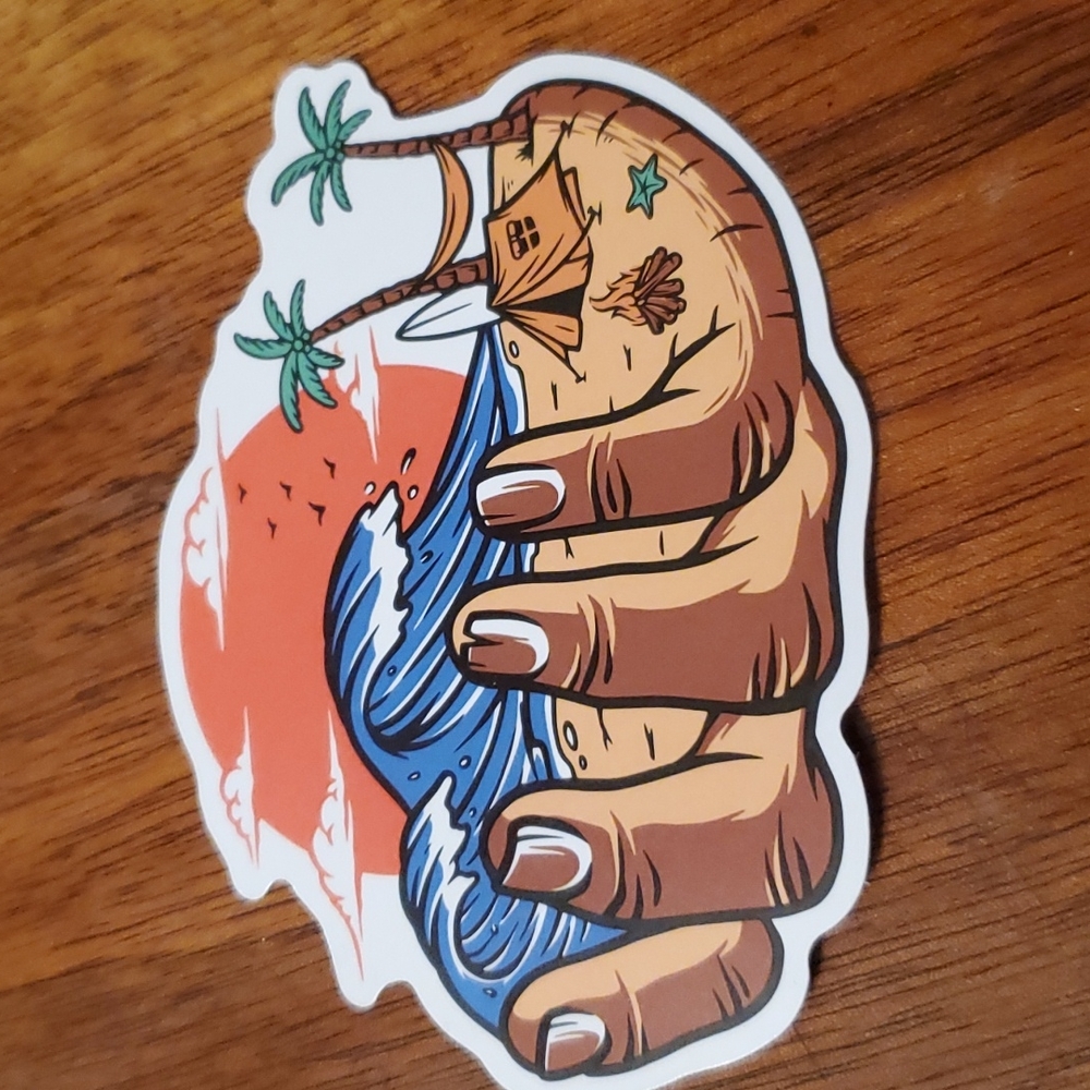 Camping by the ocean Sticker - Picture 2 of 2